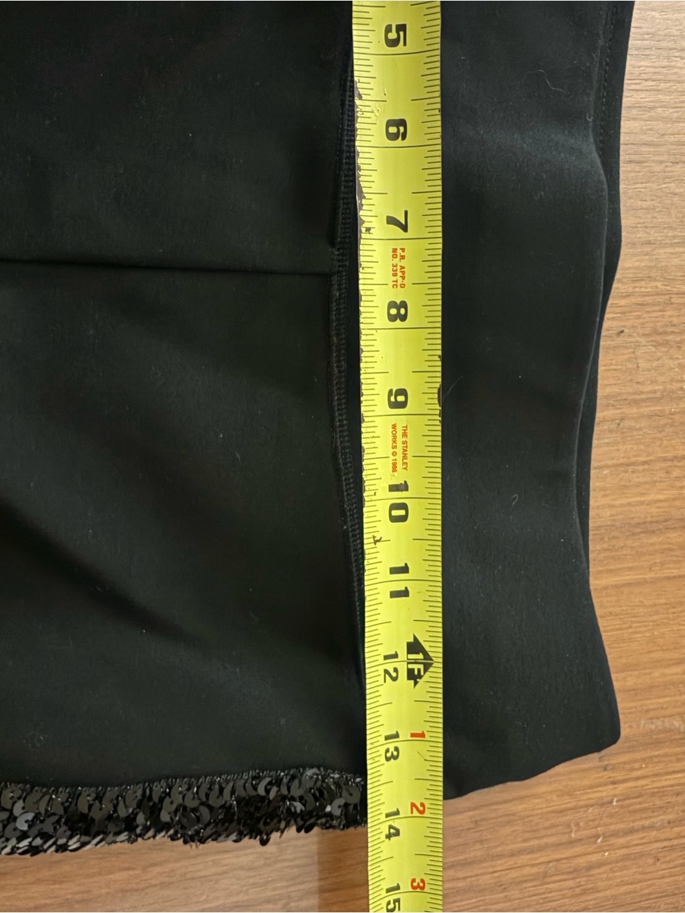 INC Leggings Black Size 0 Rayon/Nylon. Glitter Side Stripe. Sequins - Picture 3 of 5